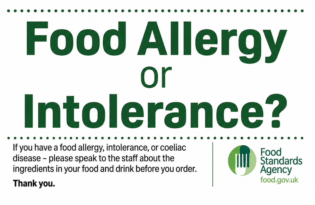 Food allergy or intolerance information